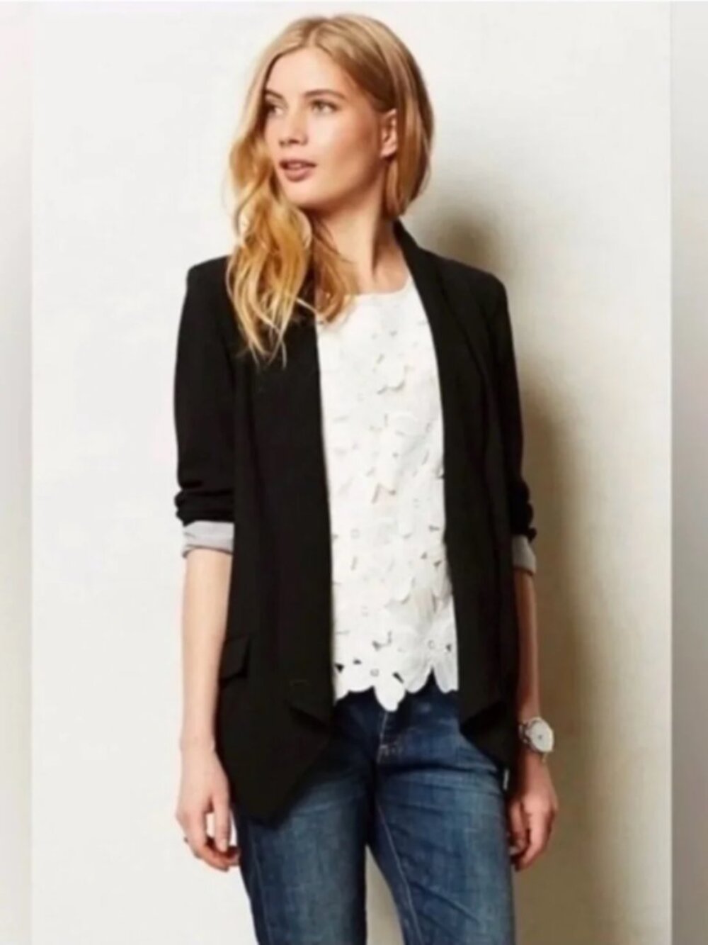 Anthropologie Cartonnier Drape Front Blazer Sz. XL